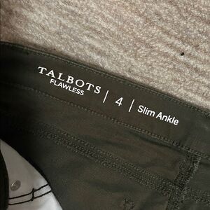 Talbots Slim Ankle Chinos - Dark Green